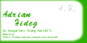 adrian hideg business card